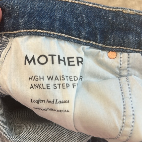 MOTHER High-Waisted Ankle Step Fray In Loafers and Lassos wash NWT - Picture 7 of 8